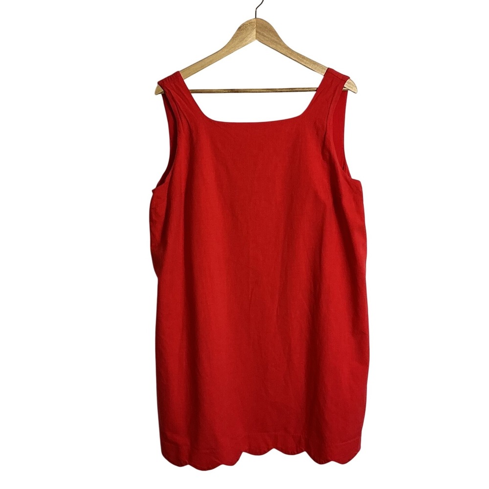Kate Spade NY X Target XL Scalloped Mini Shift Red Orange Dress Preppy Classic